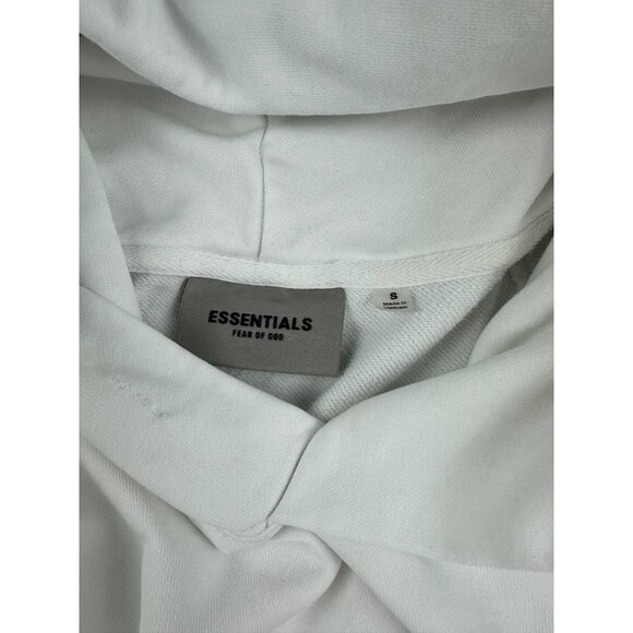 Fear of God Essentials Pullover Hoodie White Applique Logo Basically Small - Picture 3 of 8